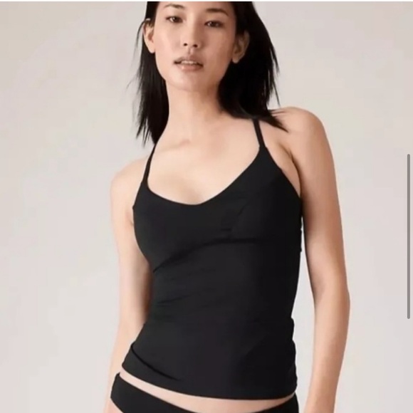 Athleta Other - Athleta Black Tie Back Triangle Tankini Swim Top